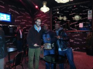 Jones (center) at the Comedy Store in West Hollywood.