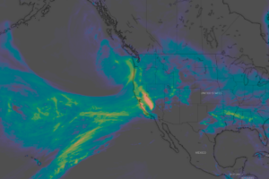 atmospheric river heading towards fresno