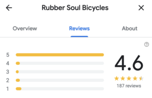 Reviews for one of the Best Bicycle Shops in Fresno / Clovis - Rubber Soul