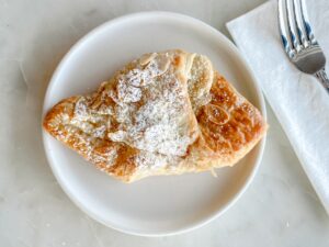 This almost croissant was the perfect combination of savory, buttery layers and sweet almond paste - from Yava Bakery & Cafe