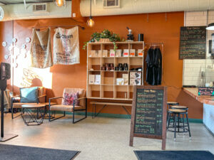 Interior at Alchemist Coffee Lab in Fresno's Tower District